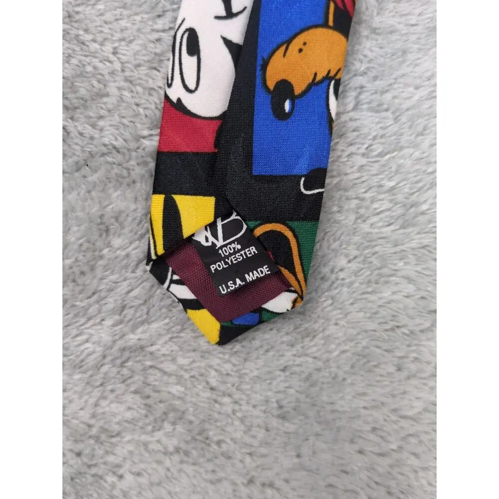 Y2K Vtg Windsor Balancine Inc Disney Necktie Mickey Goofy Pluto Men's Tie